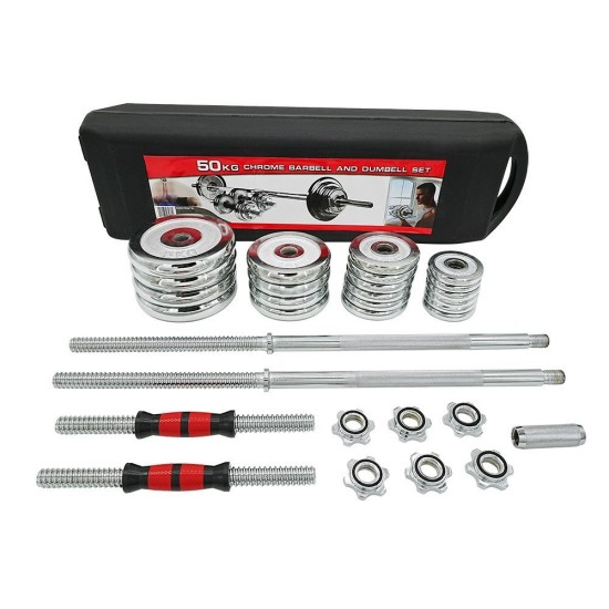 Chrome Dumbell Set 50kg ...
